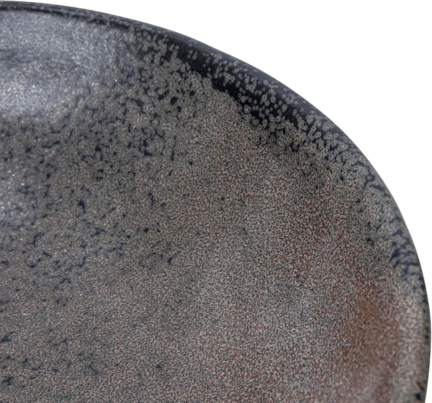 Creative Co-Op Stoneware Bowl w Reactive Glaze, White