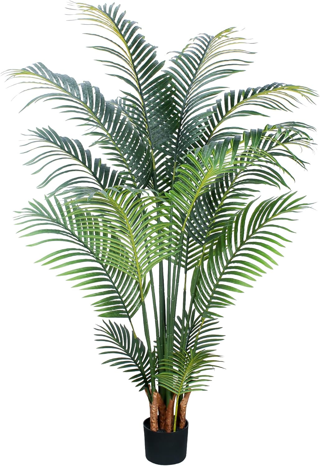 YEPDIN 6 Ft Artificial Tropical Palm Tree With 24 Removable Leaves - Large Faux Plant for Indoors and Outdoors, Silk Housewarming Gift, K185