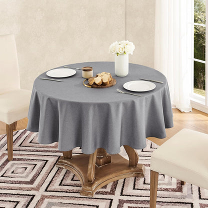 Veblandy Rectangle Tablecloth Waterproof Linen Textured Table Cloth Stain and Wrinkle Resistant Washable, Decorative Fabric Table Cover for Dining, Party and Camping (Sage Green, 52 * 70)
