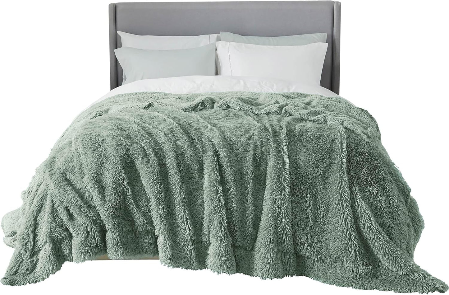Bedsure GentleSoft Fluffy Fuzzy Faux Fur Throw Blanket for Couch, Soft Sherpa Fleece Cozy Gifts for Women, Plush Bed Blanket Room Decor for Men, Thick Warm Minky Teen Gifts Winter Bedding