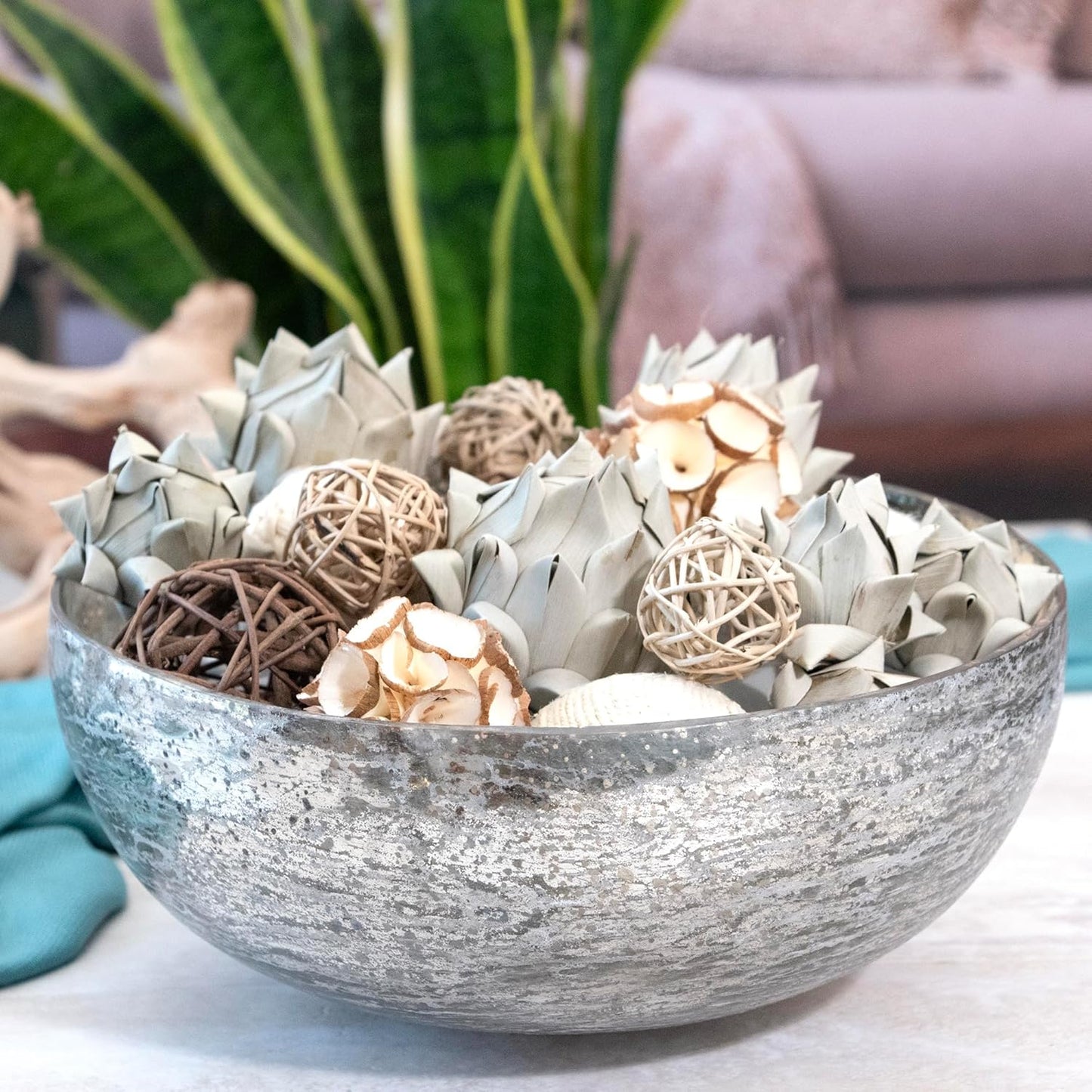 ANDALUCA Decorative Balls Bag Bowl Filler Home Decor (Beige)