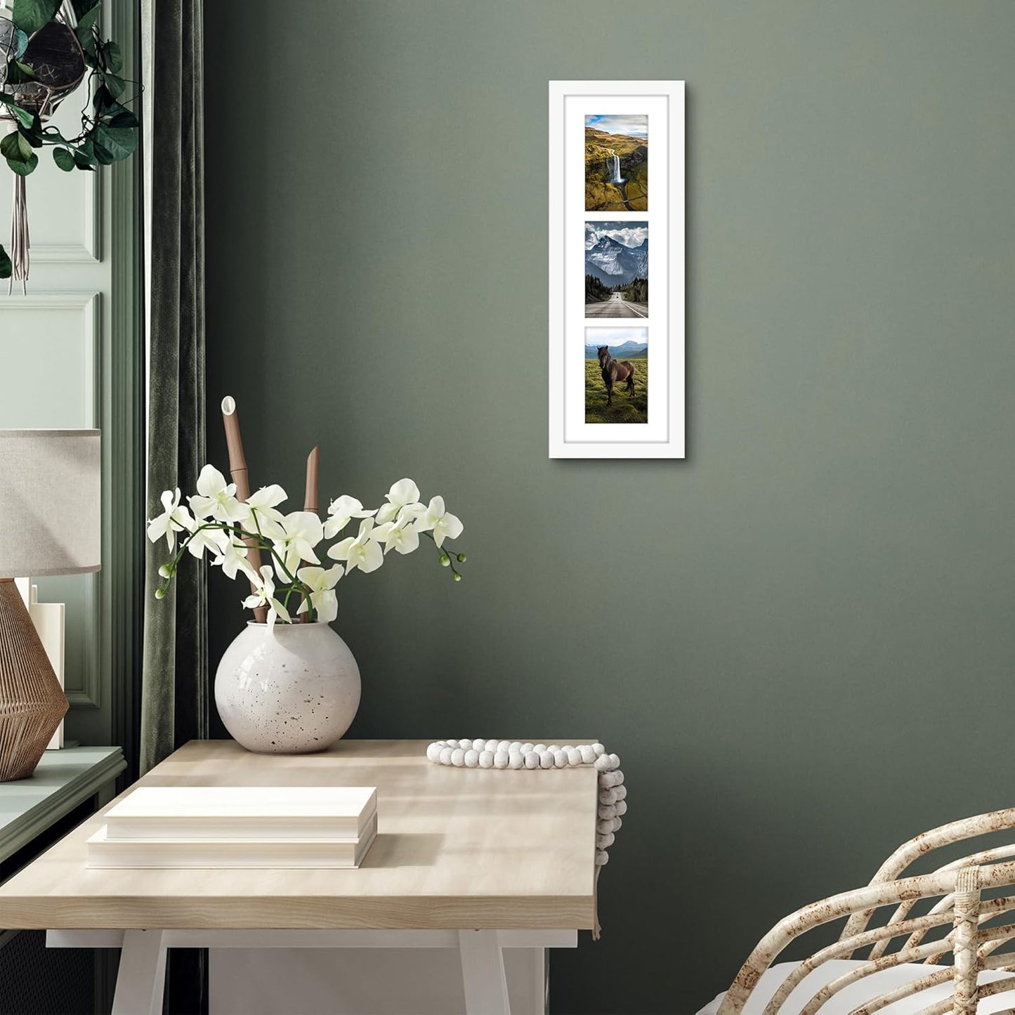Americanflat 4x6 Collage Picture Frame with Shatter-Resistant Glass - Fits Five 4x6 Photos or Use as One 11x14 Picture Frame - Signature Collection - Collage Frames for Wall Display - Black