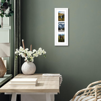 Americanflat 4x6 Collage Picture Frame with Shatter-Resistant Glass - Fits Five 4x6 Photos or Use as One 11x14 Picture Frame - Signature Collection - Collage Frames for Wall Display - Black