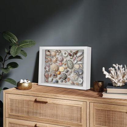 Americanflat 12x16 Shadow Box Frame with Polished Plexiglass - Silhouette Collection - Large Shadow Box Display Case for Tabletop and Wall Display - Black with Soft Felt Back