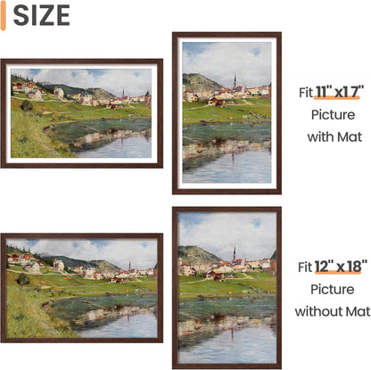 upsimples 8x10 Picture Frame, Display Pictures 5x7 with Mat or 8x10 Without Mat, Wall Hanging Photo Frame, Black, 1 Pack - Colors B
