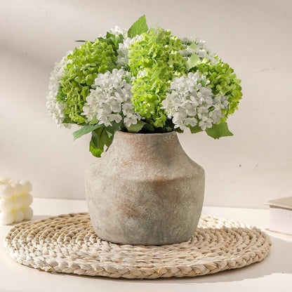 Mitt&Ditt Ceramic Flower Vase with Handles, 11 inch Tall Vase for Centerpieces, Large Decorative Terracotta Vases, Farmhouse Rustic Vases for Home Decor, Living Room, Table, Neutral