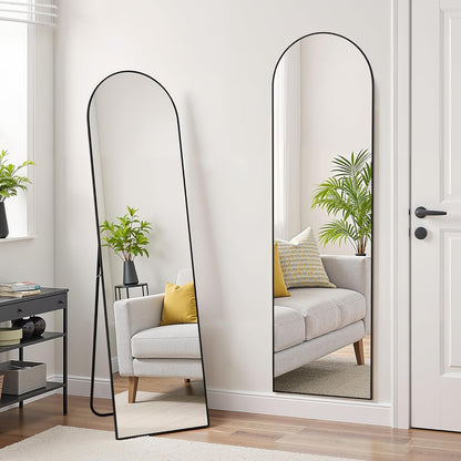 Simple Deluxe Arched Full Length Mirror, 71"x26"Large Floor Mirrors, for Wall Door Bedroom Bathroom Living Room (Gold)