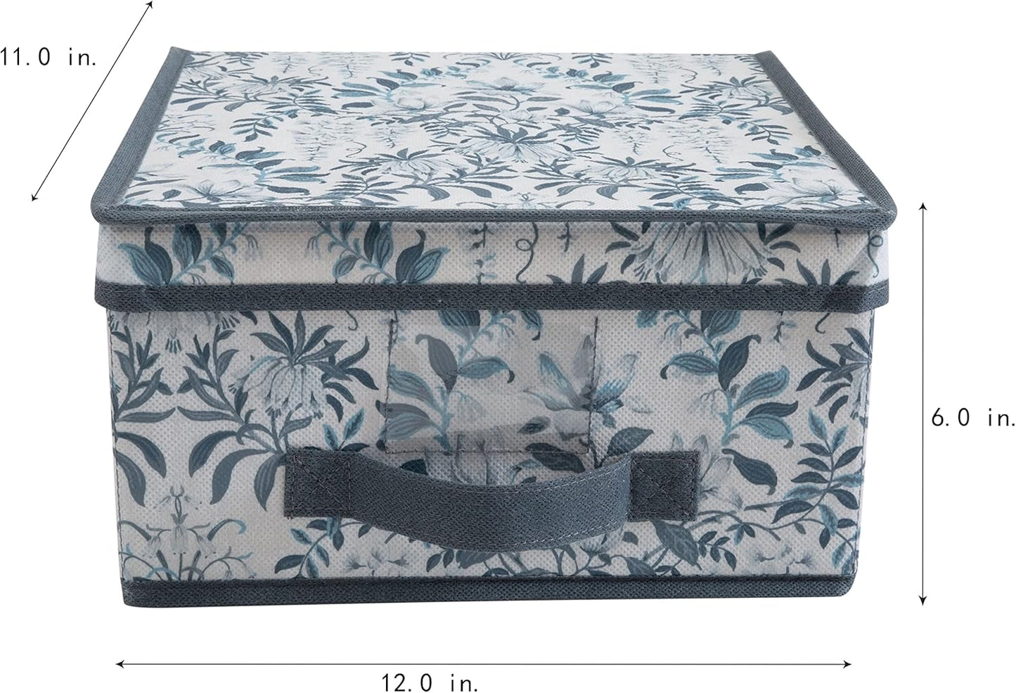 Laura Ashley Medium Storage Box | Dimensions: 11"x 12"x 6 | Foldable | Closet Organization | Storage | Parterre