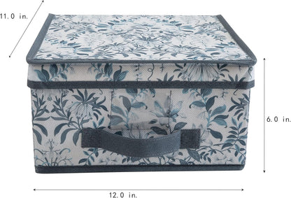 Laura Ashley Medium Storage Box | Dimensions: 11"x 12"x 6 | Foldable | Closet Organization | Storage | Parterre
