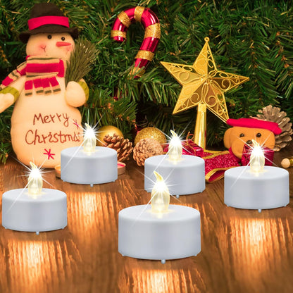Nancia 100PACK Flameless LED Tea Lights Candles, Realistic and Bright Flickering Long Lasting 200Hours Battery-Powered, Ideal Party, Wedding, Birthday, Gifts Home Decoration Warm Yellow