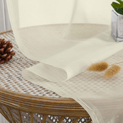 OWENIE Sheer Curtains 84 inches Long 2 Panels Set for Living Room/Bedroom, Rod Pocket Voile Sheer Panel Drapes, White, 2pcs, Each 42" W x 84" L - Colors B