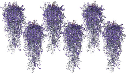 RECUTMS Fake Hanging Plants Artificial Ferns for Outdoor Hanging Faux Plants Vine Ivy Faux Fern Hanging Vines Wall Plants for Home Garden Party Wedding Decor (White 4P)