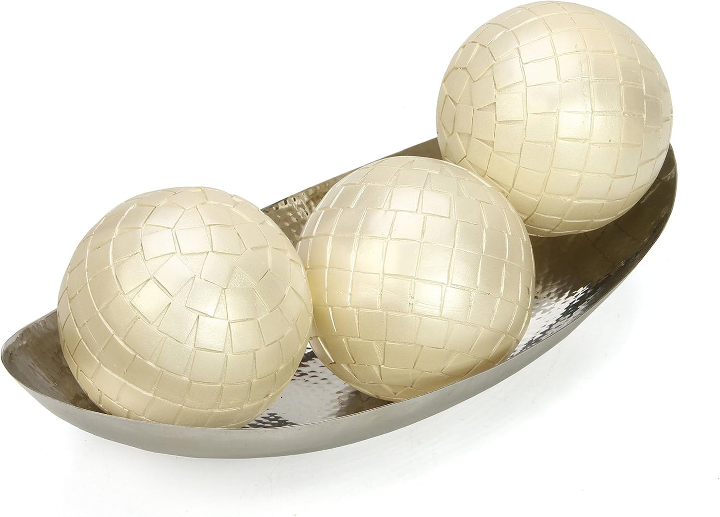 Hosley 5.75 Inch Diameter Silver Finish Metal Bowl, Ideal for Potpourri, LED Candles, Weddings, Special Events, Center Pieces, Craft. Use Decor to Coordinate O3