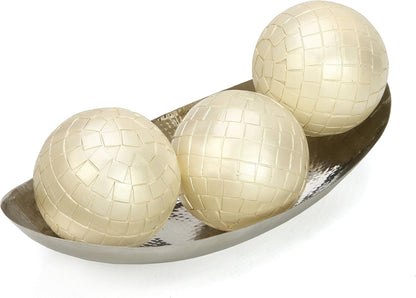 Hosley 5.75 Inch Diameter Silver Finish Metal Bowl, Ideal for Potpourri, LED Candles, Weddings, Special Events, Center Pieces, Craft. Use Decor to Coordinate O3
