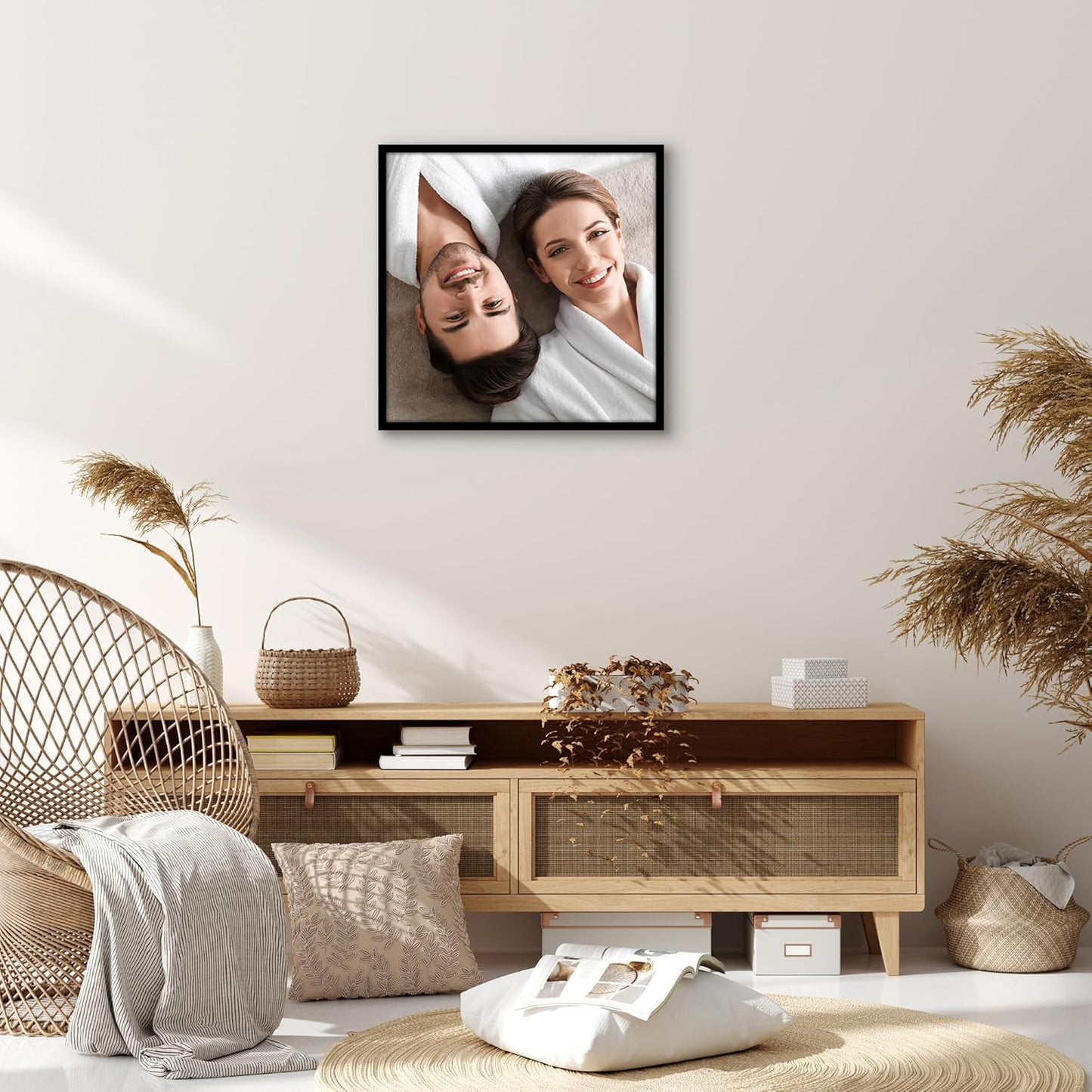 Americanflat 24x36 Poster Frame with Polished Plexiglass - Streamline Collection - Thin Border Picture Frame for Wall Display - Hanging Hardware Included - Black - Colors C