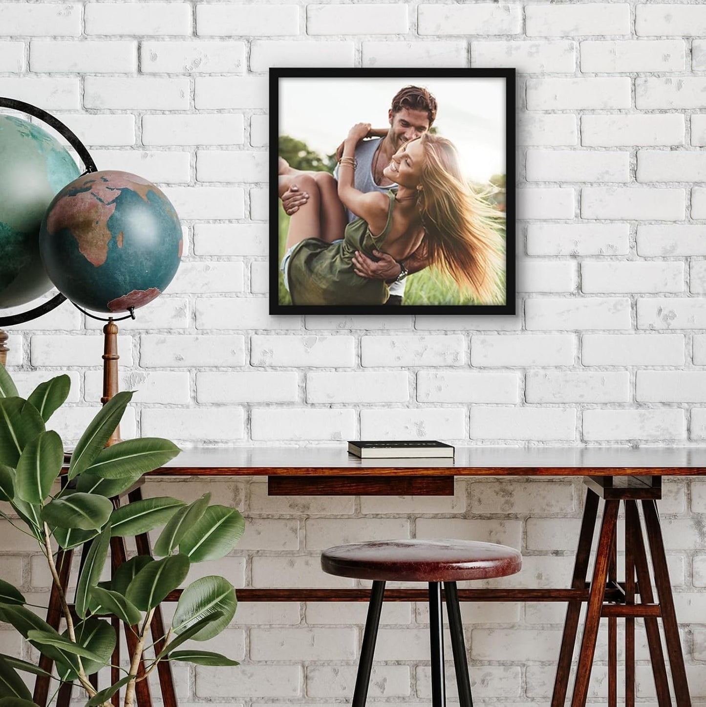 Americanflat 24x36 Poster Frame with Polished Plexiglass - Streamline Collection - Thin Border Picture Frame for Wall Display - Hanging Hardware Included - Black - Colors C