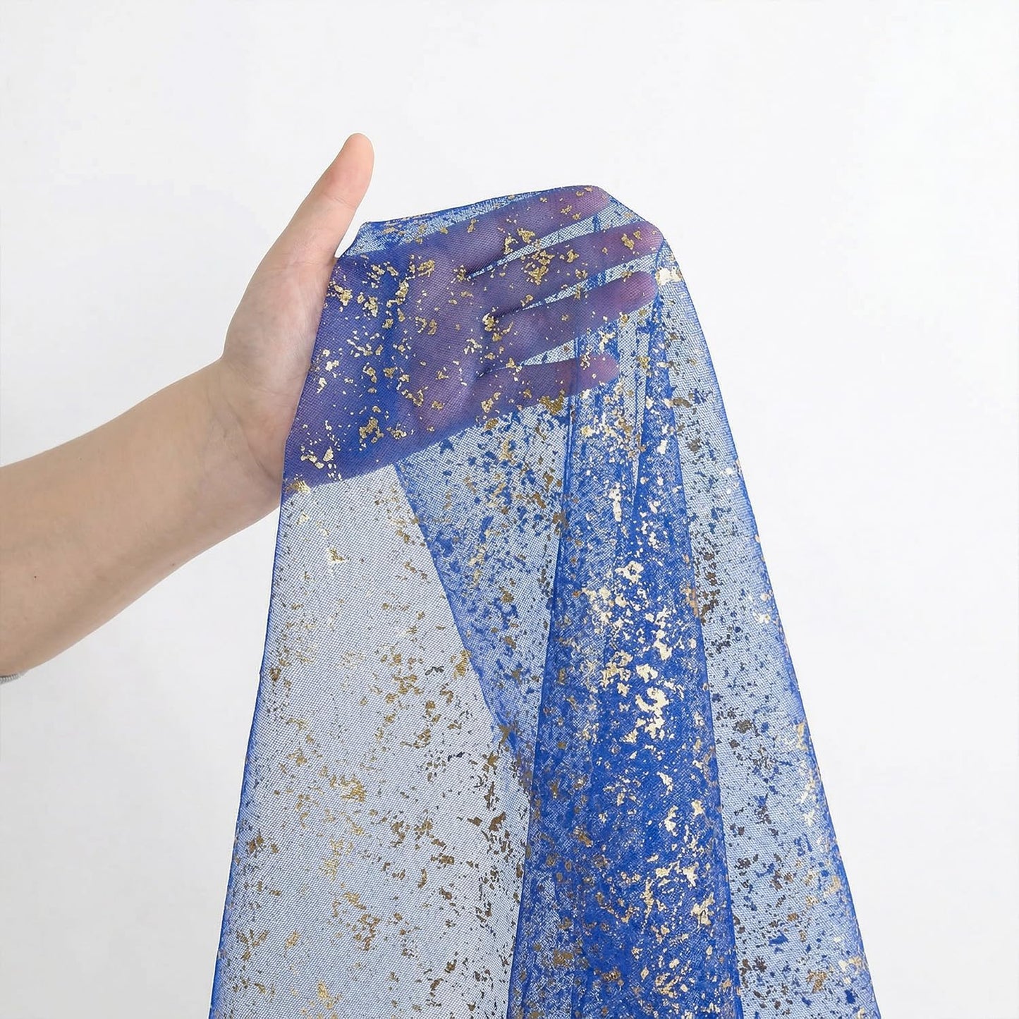 Artoid Mode Beige Gold Gauze Table Runner 120 Inch 10FT, Glitter Metallic Foil Sheer Dining Wedding Anniversary Holiday Birthday Table Decor for Home Party