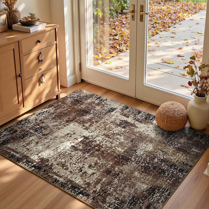 Ompaa 2x6 Rug Runners for Hallways Kitchen Runner Rug Non Slip Washable Grey Long Runner Rugs with Rubber Backing Soft Abstract Carpet Runner for Hallways, Kitchen, Bedroom, Bathroom, Entryway - Colors A