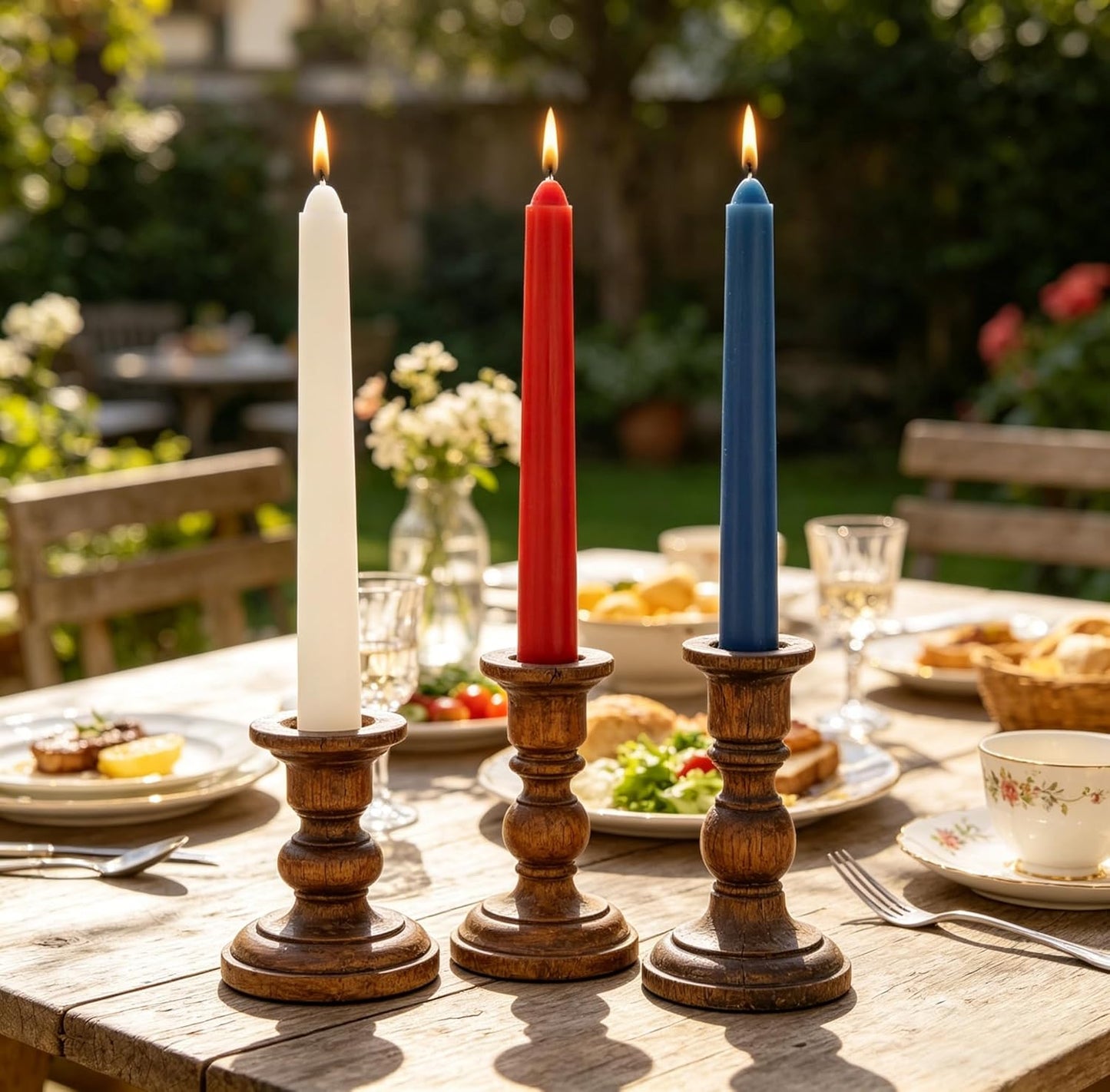 12-Pack Earth Tone Taper Candles, 10 Inch Unscented Dripless Candlesticks, Long-Lasting Burn Time of 7-8 Hours, Perfect for Fall Harvest Halloween Thanksgiving Dinners Parties and Home Décor