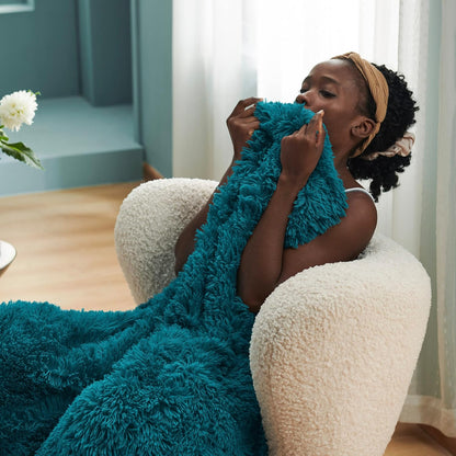 Bedsure GentleSoft Fluffy Fuzzy Faux Fur Throw Blanket for Couch, Soft Sherpa Fleece Cozy Gifts for Women, Plush Bed Blanket Room Decor for Men, Thick Warm Minky Teen Gifts Winter Bedding