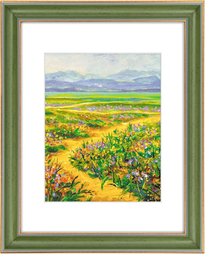 Golden State Art, 11x14 Photo Frame with Mat for Pictures 8x10 and Real Glass (Dark Gold Brown & Bronze Pewter Panel with White Color Mat, 1.25 Inch Frame Border)