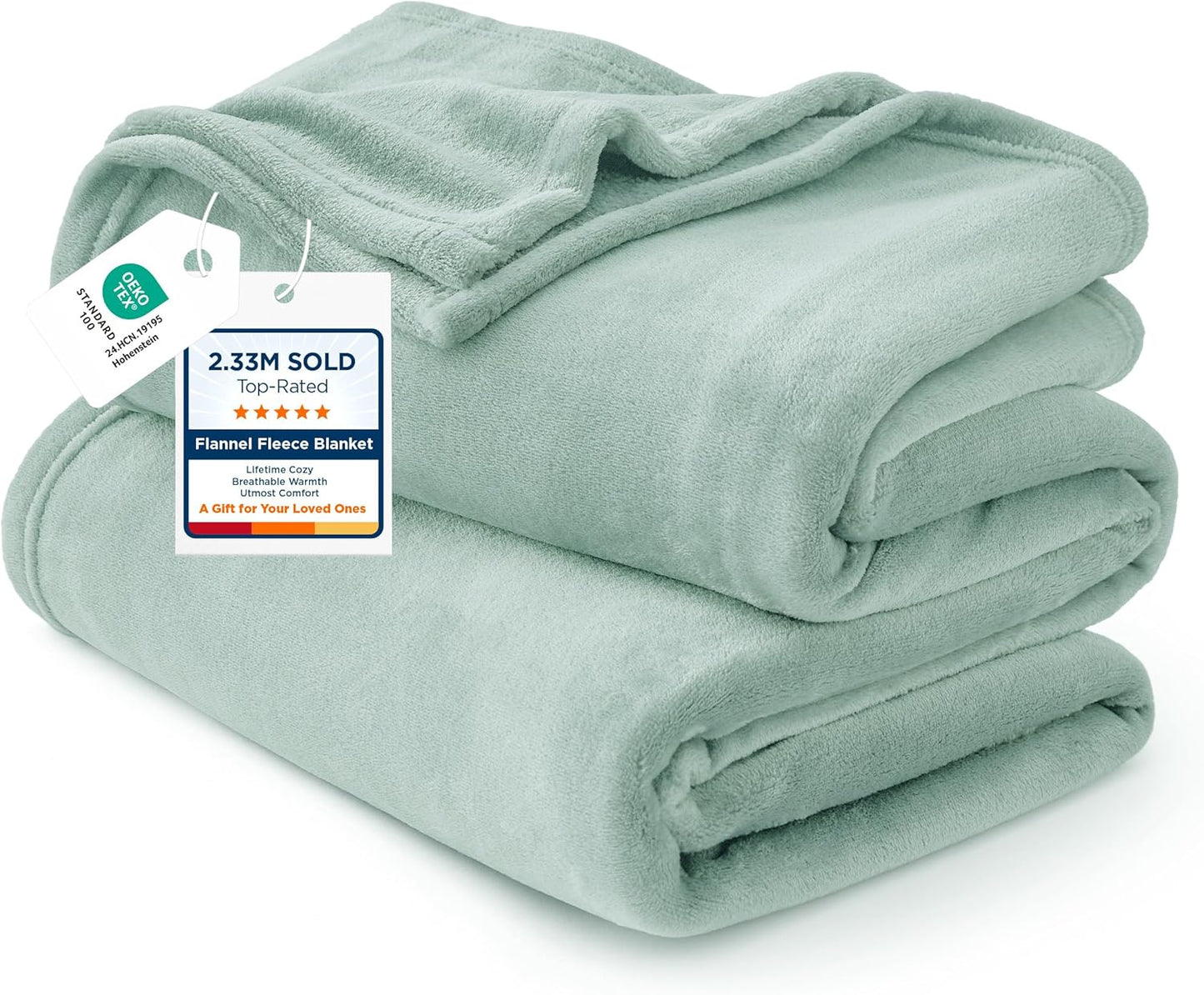 Bedsure GentleSoft Fleece Throw Blanket for Couch Grey - Lightweight Plush Fuzzy Cozy Soft Blankets and Throws for Sofa, Couch, Travel, Camping, 50x60 inches - Colors B