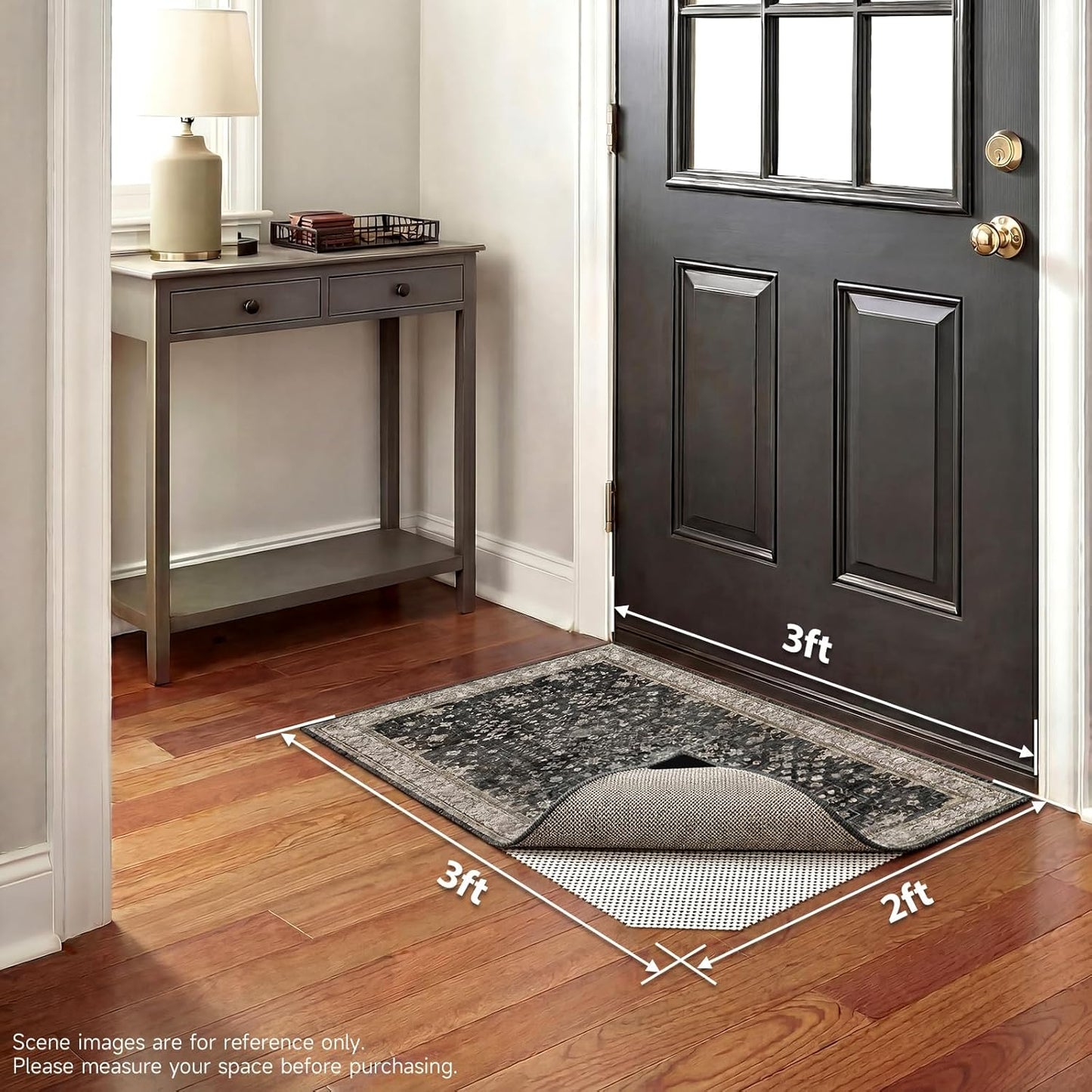 Veken Non Slip Rug Pad Gripper 8 x 10 Feet Extra Thick Pads for Any Hard Surface Floors, Keep Your Rugs Safe and in Place, Under Carpet Anti Skid Mat - Colors B