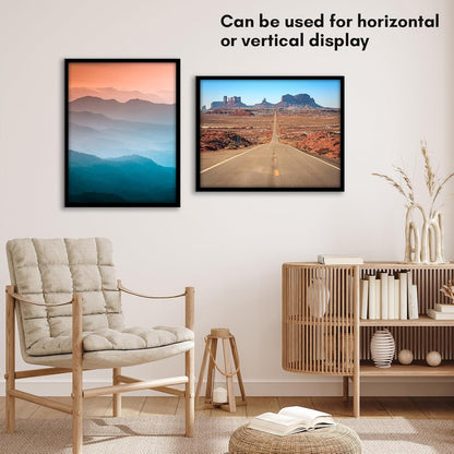 Americanflat 24x36 Poster Frame with Polished Plexiglass - Streamline Collection - Thin Border Picture Frame for Wall Display - Hanging Hardware Included - Black - Colors B