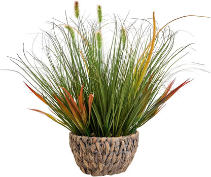 AlphaAcc Artificial Plants Decor Greenery Fake Succulents Indoor Potted Fake Plant with Rustic Black Clay Planter for Home Decor Farmhouse Room Bathroom Bedroom Kitchen Office Table Decor