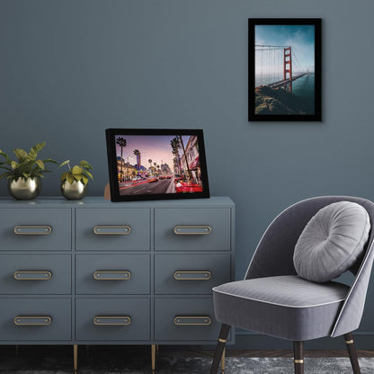 Americanflat 12x18 Poster Frame with Shatter-Resistant Glass - Signature Collection - Gallery-Style Frames Made of Engineered Wood - Photo Frame for Wall Display - Black - Colors A