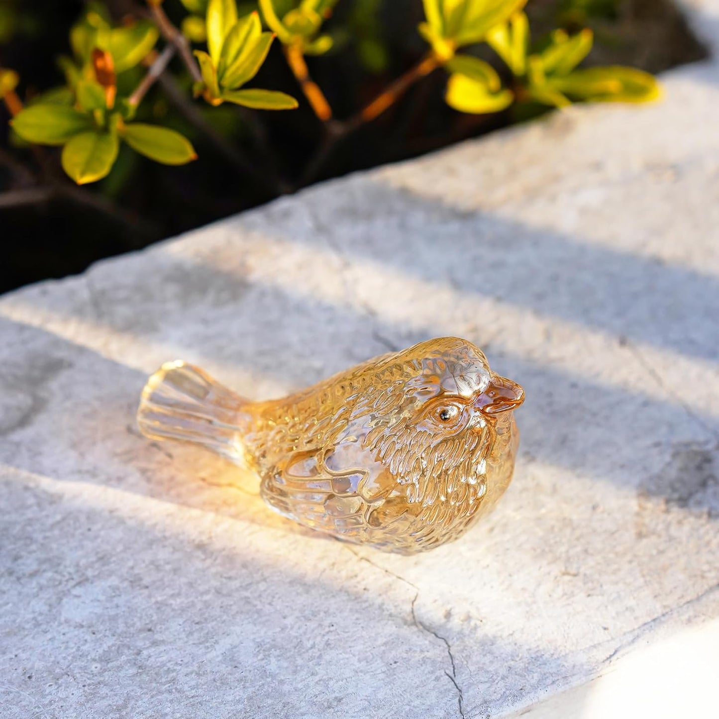 H&D HYALINE & DORA Blue Glass Bird Figurines Bird Gifts for Bird Lovers Women Crystal Glass Animal Figurine Collectible for Home Shelf Decor