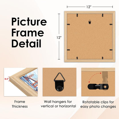 FIXSMITH 10 Pack Picture Frames Collage Wall Decor for Mounting or Tabletop Display, Gallery Wall Frame Set with Two 8x10 Black Frames, Four 5x7 Frames and Four 4x6 Frames, Multi-Pack Photo Frame Set