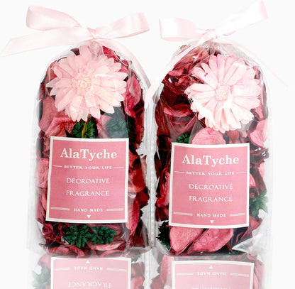 Spring Potpourri Bags,Vanilla Scented Potpourri Bowl Fillers,Dried Flowers,Home Fragrance Sachet of Petal, Vase Decor (White Caramel)-Mini