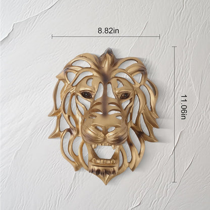UITWMKTG 5 Pack Animal Head Wall Decor Gold Wall Sculpture Home Decor for Office Bedroom Modern Decor for Men Women