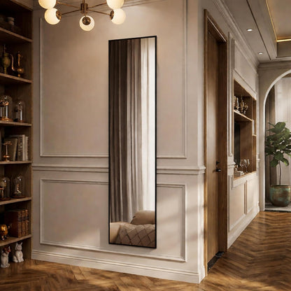 Simple Deluxe Arched Full Length Mirror, 71"x26"Large Floor Mirrors, for Wall Door Bedroom Bathroom Living Room (Gold)