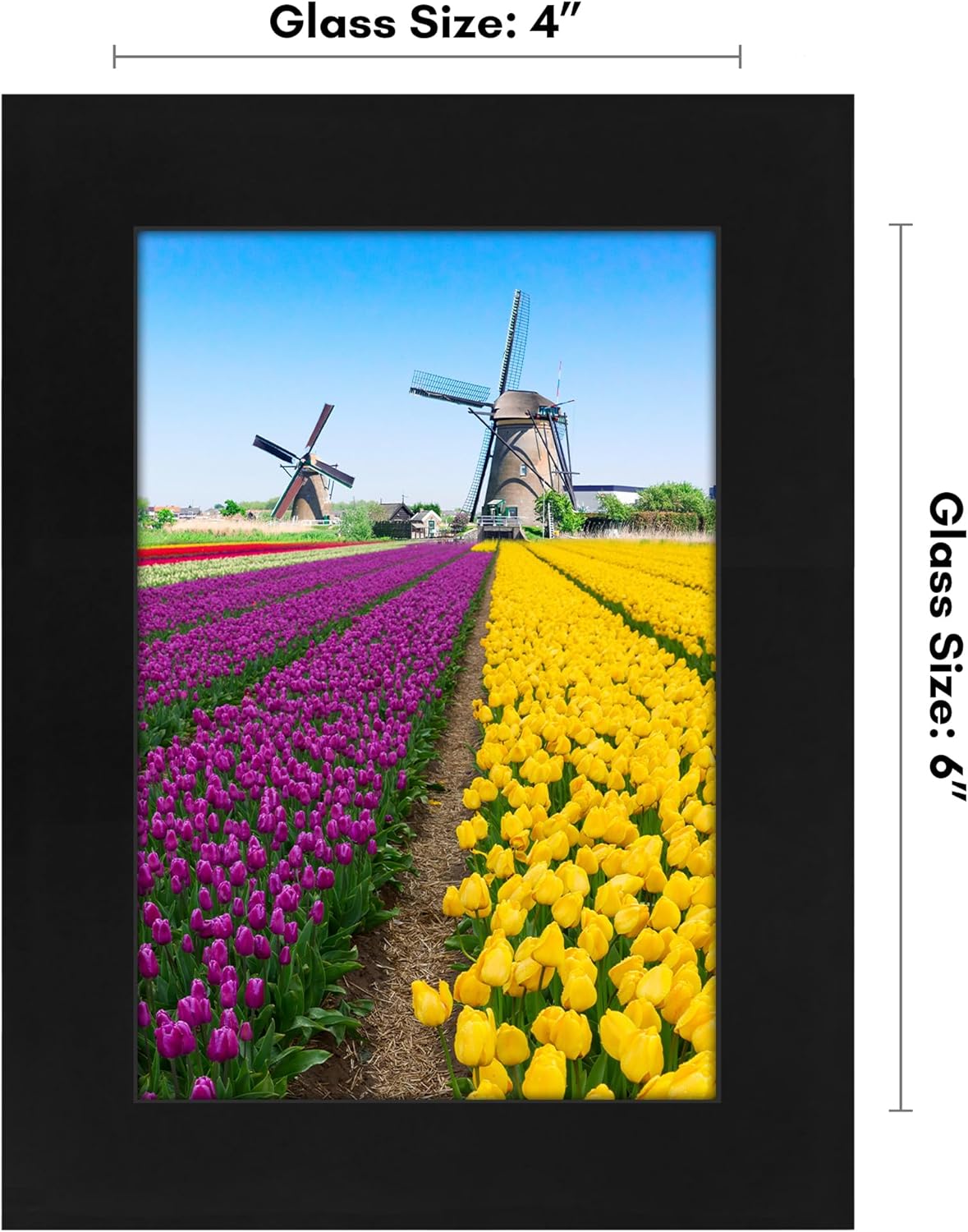 Americanflat 12x18 Poster Frame with Shatter-Resistant Glass - Signature Collection - Gallery-Style Frames Made of Engineered Wood - Photo Frame for Wall Display - Black - Colors C
