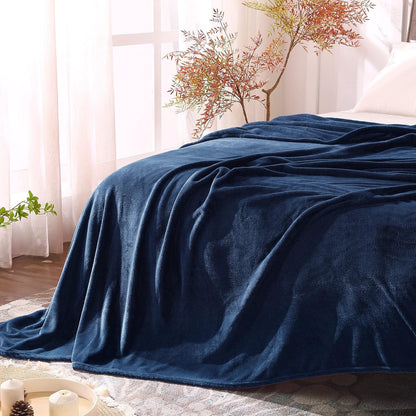 BEDELITE Fleece Blanket Black Throw Blankets for Couch & Bed, Luxury Plush Cozy Fuzzy Blanket 50x60 inches, Super Soft Warm Lightweight Throw Blanket for Travel Camping - Colors A