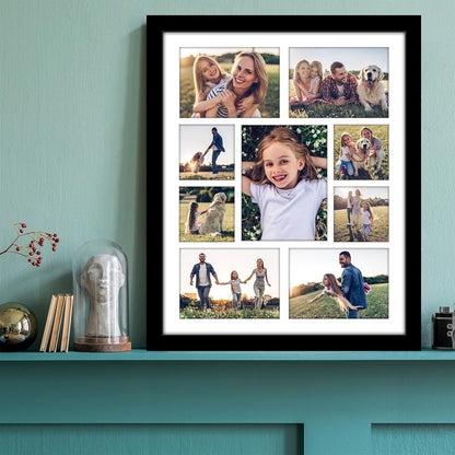 Americanflat 4x6 Collage Picture Frame with Polished Plexiglass - Multi Picture Frames Fit Sixteen 4x6 Photos or Use as One 18x26 Poster Frame for Wall Display - Signature Collection - Black