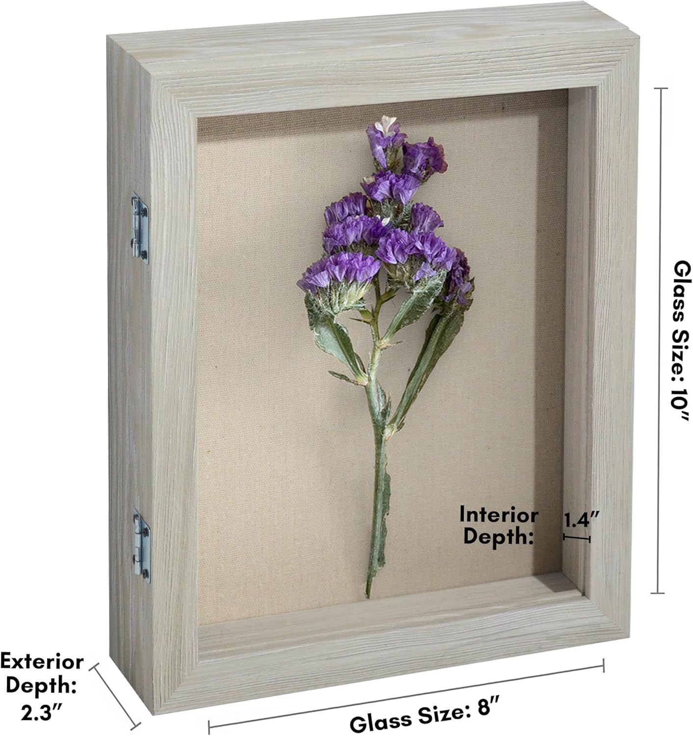 Americanflat Front Opening 11x14 Shadow Box Frame with Shatter-Resistant Glass - Silhouette Collection - Shadow Box Display Case for Tabletop and Wall Display - Black