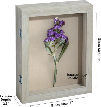 Americanflat Front Opening 11x14 Shadow Box Frame with Shatter-Resistant Glass - Silhouette Collection - Shadow Box Display Case for Tabletop and Wall Display - Black