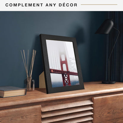 MCS Studio Gallery 16x24 Poster Frame Black Woodgrain Engineered Wood, Vertical & Horizontal Wall Hanging Large Picture Frame for Photos, Posters & Art Prints (1-Pack)