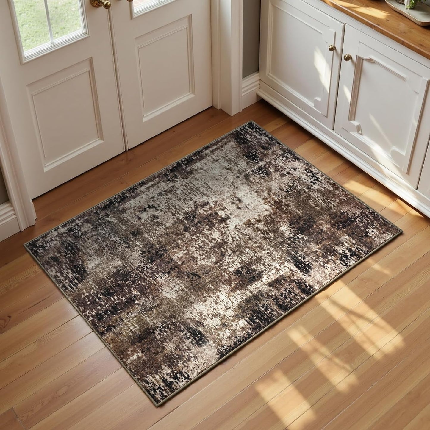 Ompaa 2x6 Rug Runners for Hallways Kitchen Runner Rug Non Slip Washable Grey Long Runner Rugs with Rubber Backing Soft Abstract Carpet Runner for Hallways, Kitchen, Bedroom, Bathroom, Entryway - Colors B