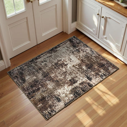 Ompaa 2x6 Rug Runners for Hallways Kitchen Runner Rug Non Slip Washable Grey Long Runner Rugs with Rubber Backing Soft Abstract Carpet Runner for Hallways, Kitchen, Bedroom, Bathroom, Entryway - Colors B