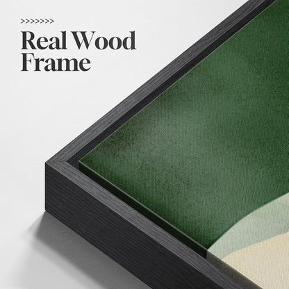 Large Framed Abstract Nature Landscape Wall Art for Living Room, Set of 3 Modern Canvas Prints Paintings Artwork for Walls, Green Lake Pictures for Hallway, Dining Room, Office Wall Decor 24x36 Inch