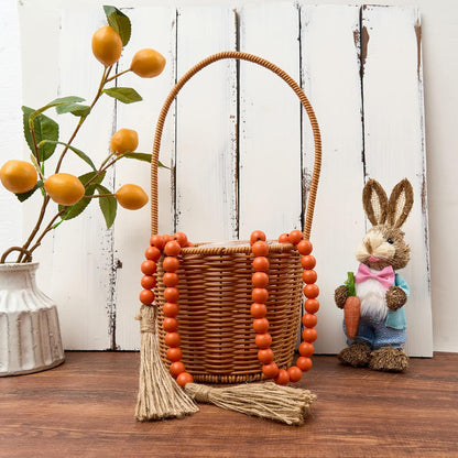 OMISHE 59in Wood Bead Garland with Tassels, Decorative Beads, Farmhouse Wooden Beads Garland for Wall Hanging Home Festival Decor, Aqua, Teal
