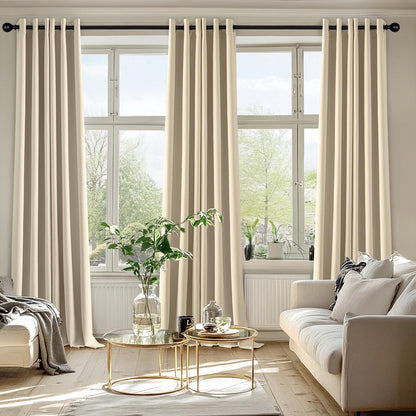 MIULEE Blackout Curtains for Bedroom Living Room 2 Panels, Thermal Insulated Room Darkening Drapes Grommet Noise Reducing Light Blocking Window Treatments 63 Inches Long 40x63 Inch Black - Colors B