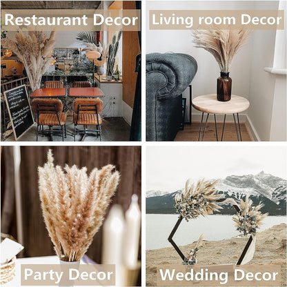 40" inch 10 Stems Pampas Grass Decor Tall, Pampas Grass Bouquet, Natural Dried Flowers for Wedding, Natural Home Decor, Wall Grass, Glam Decor