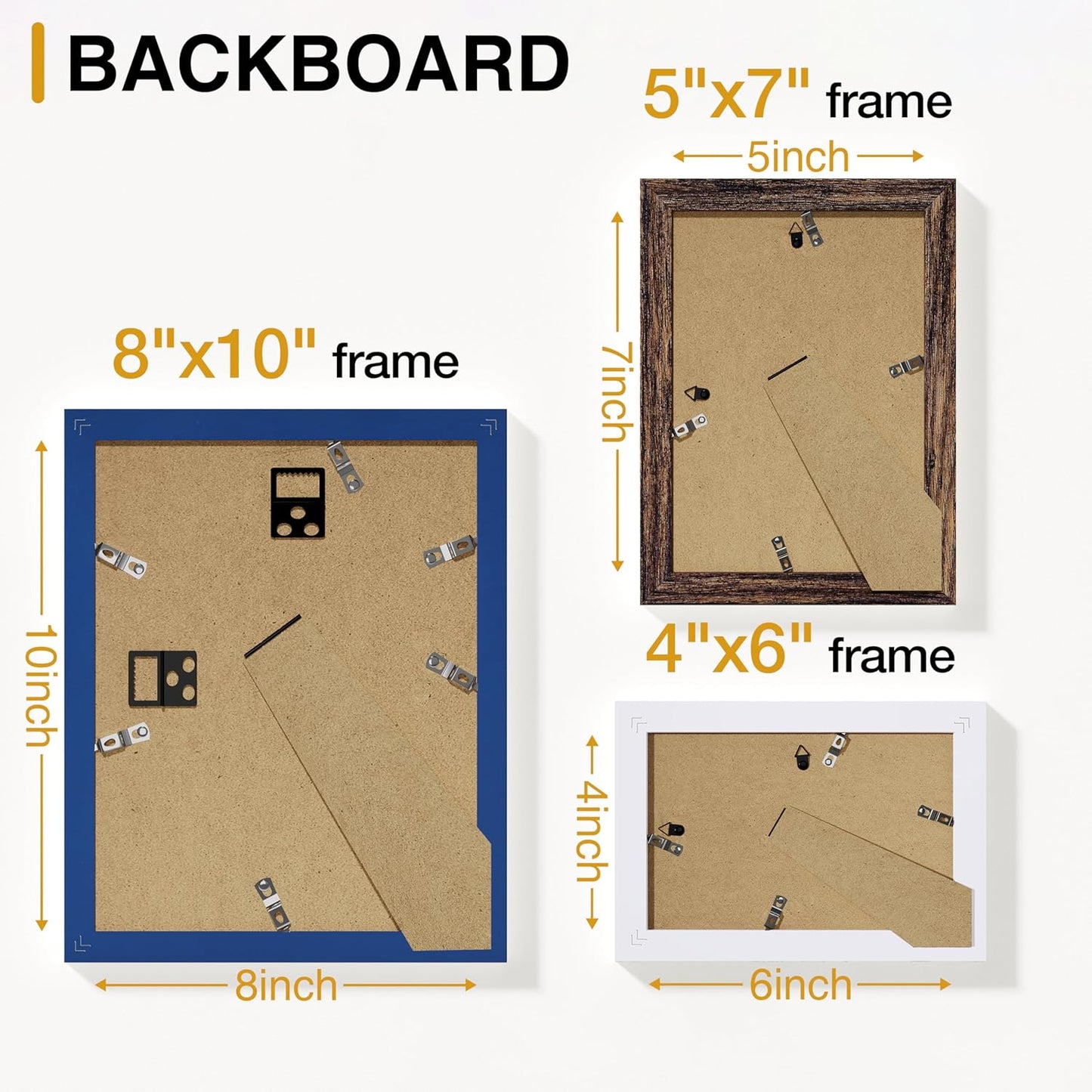 Vittanly 15 Pack Picture Frames Collage Wall Decor for Mounting or Tabletop Display, Gallery Frame Set for Family, Multi Sizes Including 3pcs 8x10, 6pcs 5x7, 6pcs 4x6, Black