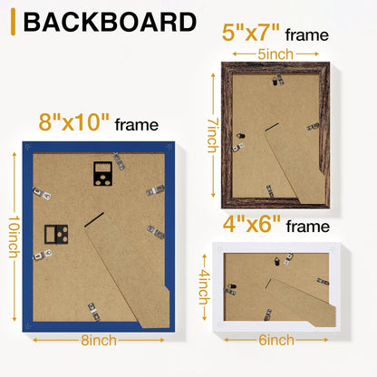 Vittanly 15 Pack Picture Frames Collage Wall Decor for Mounting or Tabletop Display, Gallery Frame Set for Family, Multi Sizes Including 3pcs 8x10, 6pcs 5x7, 6pcs 4x6, Black