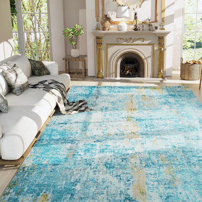 Ompaa 2x6 Rug Runners for Hallways Kitchen Runner Rug Non Slip Washable Grey Long Runner Rugs with Rubber Backing Soft Abstract Carpet Runner for Hallways, Kitchen, Bedroom, Bathroom, Entryway - Colors A